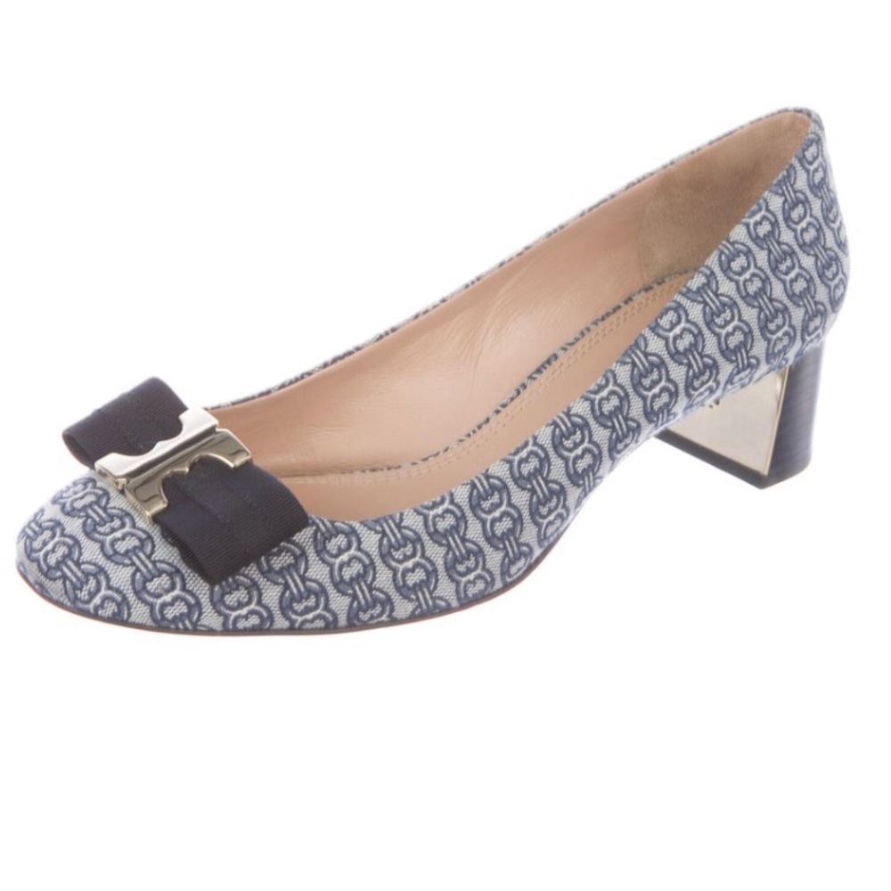 Tory Burch Gemini Link Printed Pumps sz 7